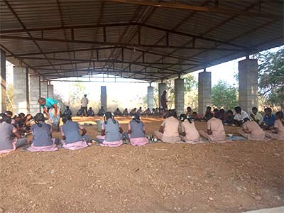 The Brian Dining Hall - the roof goes on