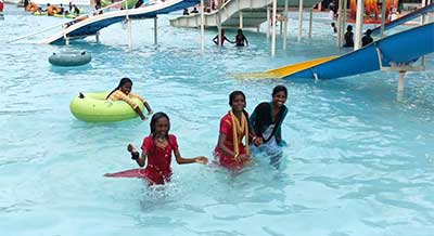 Children from SDET enjoying a visit to the Athisayam water park, which was made possible by a generous donation from Mrs. Irene Roddam