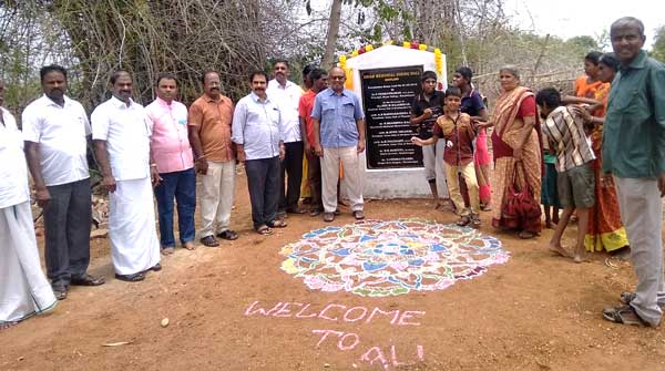 Laying the foundation stone for the Brian Dining Hall